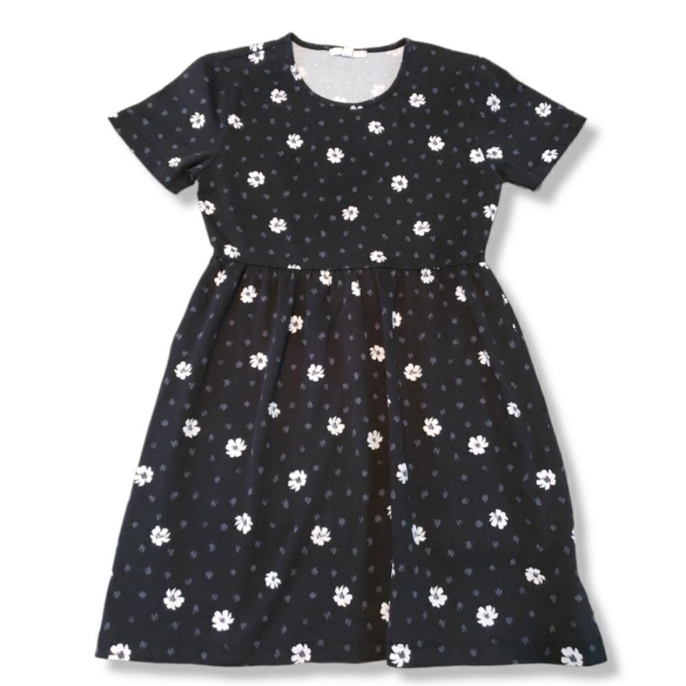Vans Dress Size XS Fit And Flare Short Sleeve Casual Flowers Floral Pattern